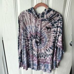 Victoria's Secret PINK Tie Dye Pullover Hooded Shirt in Size Medium